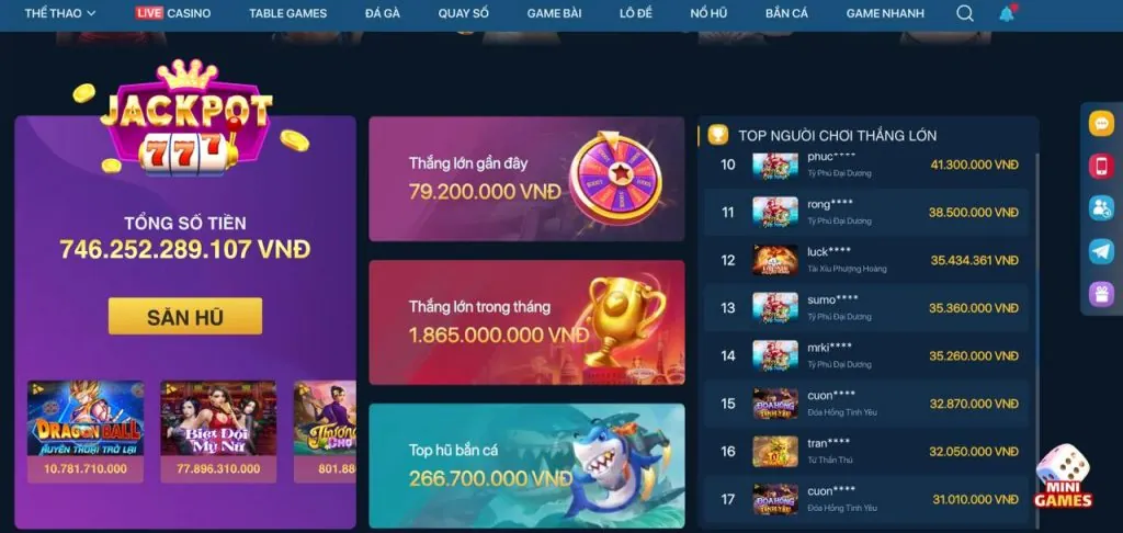 Hoàn trả nổ hũ hàng ngày